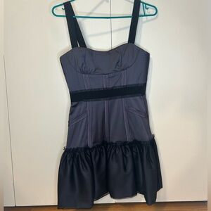 BCBG MAXAZRIA purple and black cocktail dress size 4